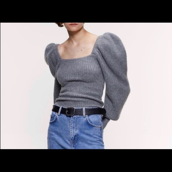 ZARA grey knit sweater - Picture 3 of 7